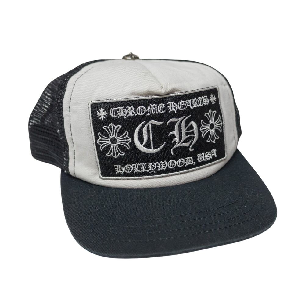 Chrome Hearts CH Hollywood Trucker Hat White
